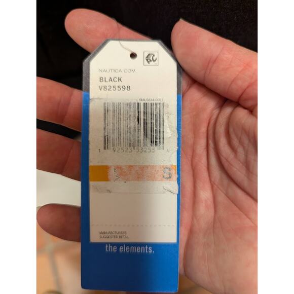 Nautica Wool-Blend Full Zip Toggle Pea Coat Hooded style #72NE SMALL Black NEW - Picture 5 of 6